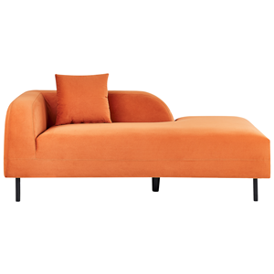 BELIANI Chaise longue links boucle oranje LE CRAU