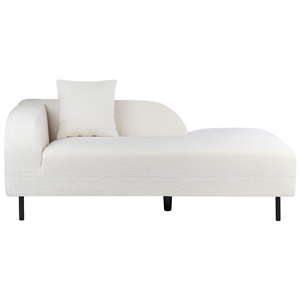 BELIANI Chaise longue links boucle wit LE CRAU