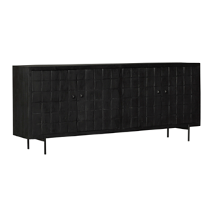 Starfurn Dressoir Brandy Black | 220 cm | 4 deuren