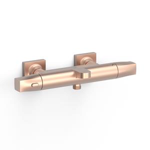 Tres Thermostatische Mengkraan  Over-Wall voor Bad en Douche Mat Rose Goud 