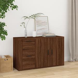 vidaXL Dressoir 100x33x59,5 cm bewerkt hout bruineikenkleurig