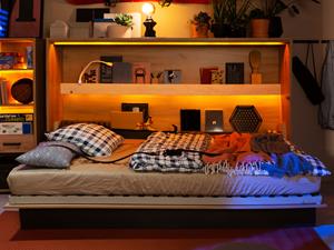 Mobistoxx Opklapbed CONCEPTION JUNIOR 120x200 cm artisan eik (horizontaal) zonder matras