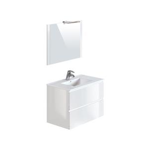 Praxis T-Bath badmeubelset Milenio 80cm glanzend wit