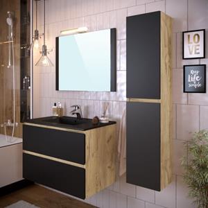 Praxis T-Bath badmeubelset Milenio Indus zwart eik