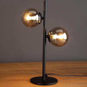 Luce ambiente Design Tischleuchte Neptun in Schwarz-transparent und Schwarz G9 2-flammig