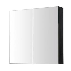 Aquazuro spiegelkast Arezzo 80cm zwart mat
