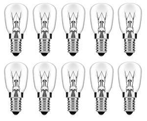 lalashops 10x Gloeilamp Klein Dimbaar - E14 15 Watt - Voor o.a. Zoutlamp en Koelkast