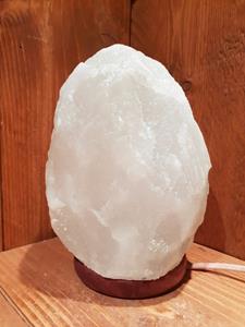 lalashops Zoutlamp Wit 6 tot 8kg - Witte Zoutsteen Lamp van Zout uit Dode Zee - ca. 27x17cm