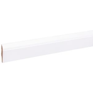Baseline muurplint budget style wit 60x14mm 240cm
