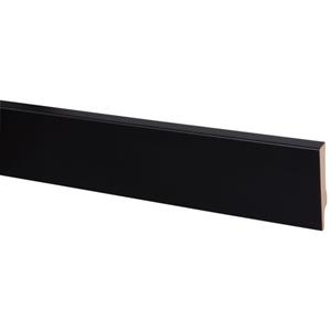Baseline muurplint Budget Cubic zwart 80x14mm 240cm: