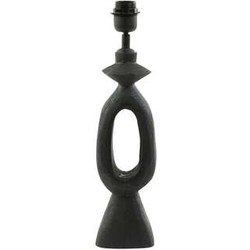Light&Living Lampvoet 11x9x45 cm DJANGO hout mat zwart