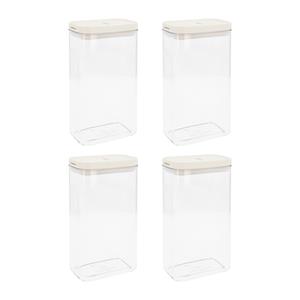 Krumble Voorraadpotten - Set van 4 - 1800 ml - Plastic