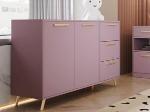 Mobistoxx Commode LILAS 2 deuren 3 lades pruim roze