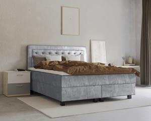 Leonique Boxspringbett Jeanne, inkl. Topper mit Taschen-Federkernmatratze