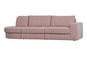 Vtwonen 2,5-zits Bank Family Ronding Links, Woven - Roze