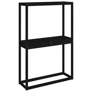 Vidaxl Reifenregal Schwarz 120x40x180 Cm Massivholz Kiefer