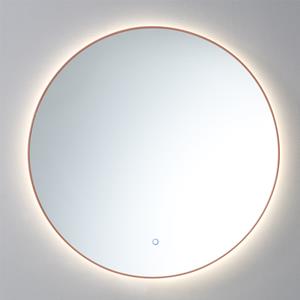 Sanilux Spiegel  Rond Met LED Verlichting 3 Kleuren Instelbaar & Dimbaar 100 cm Met Spiegelverwarming Brons 