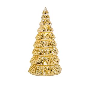 1x Stuks Led Kaarsen Kerstboom Kaars Goud D9 X H15 Cm ed Kaarsen