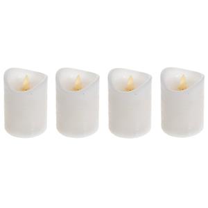 Set Van 4x Stuks Led Kaarsen/stompkaarsen Wit Met Afstandsbediening ed Kaarsen