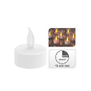 Led Theelicht Waxinelicht Met Timer Op Batterij (Inclusief) Pak A 4 Stuks