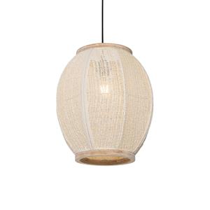 QAZQA Oosterse hanglamp naturel 35 cm - Rob