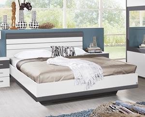 rauch Futonbed Tarragona met garneringen aan hoofd- en voetbord en comfortabele zithoogte