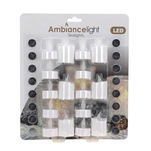 48x stuks Led theelichten/waxinelichten wit -