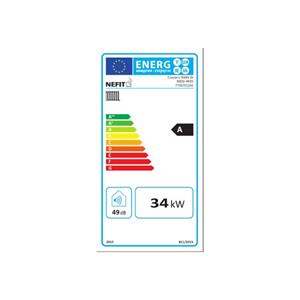 Nefit 9000i HR gaswandketel z. warmwatervoorziening m. energielabel A HR35 m. titanium glazen front wit