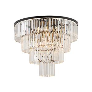 Nowodvorski Lighting Plafondlamp Cristal, transparant/zwart, Ø 71cm