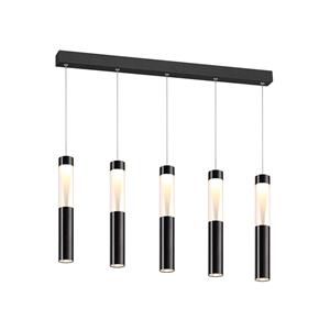 LUCANDE Danson LED-Pendelleuchte, fünfflammig