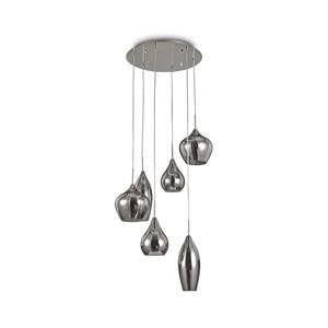 Ideallux Ideal Lux Soft Hängelampe 6fl chrom/rauch