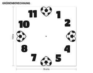 Klebefieber Wandtattoo-Uhr Zeit für Fußball
