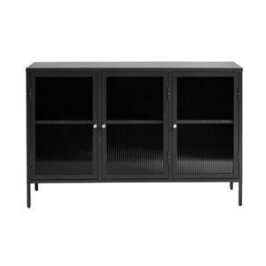 Olivine Katja metalen sideboard zwart - 132 x 40 cm