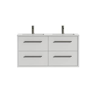 Tiger Boston Meubelset 120cm met 4 lades hoogglans wit inclusief Quadro wastafel hoogglans wit
