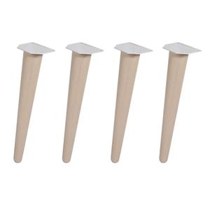 Furniture Legs Europe Beuken houten retro meubelpoot 40 cm (set van 4)