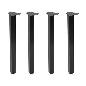 Furniture Legs Europe Zwarte vierkanten industriële meubelpoot 72 cm (set van 4)