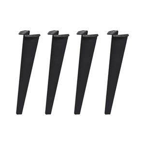 Furniture Legs Europe Zwarte tapse design meubelpoot 40 cm (set van 4)