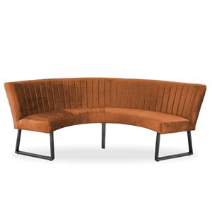 HomingXL Eetkamerbank Rondo Geschikt voor tafel 130 cm stof Element koper 09