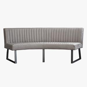 HomingXL Eetkamerbank Ovaal | Geschikt voor ovale tafel 200 cm stof | Element lichtgrijs 04
