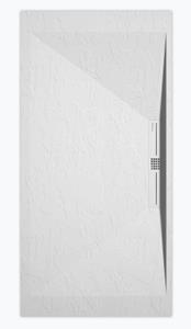 Sanifun douchebak Stone Side White Slate 160 x 80 P.