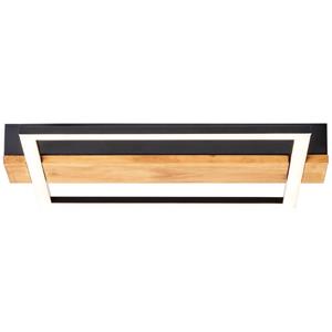 Brilliant AG Loneos LED LED Wand-& Deckenleuchte schwarz/holz