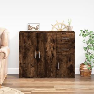 VidaXL Dressoir 91x29,5x75 cm bewerkt hout gerookt eikenkleurig