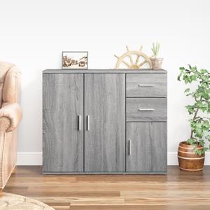 vidaxl Dressoir 91x29,5x75 cm bewerkt hout grijs sonoma eikenkleurig