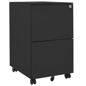 VIDAXL Aktenschrank Mit Rollen Anthrazit 39x45x67 Cm Stahl