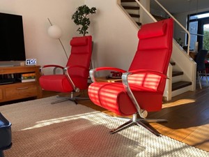 ShopX Leren relaxfauteuil idol, 120+ kleuren leer, in stoel