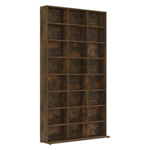 VidaXL Cd-kast 102x23x177,5 Cm Bewerkt Hout Gerookt Eikenkleurig