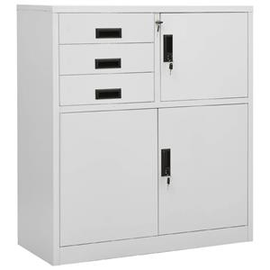 VIDAXL Büroschrank Hellgrau 90x40x102 Cm Stahl