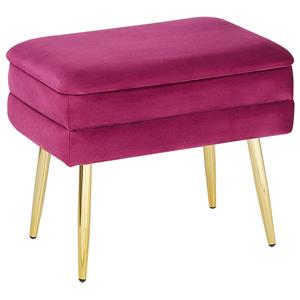 Beliani Odessa - Hocker-roze-fluweel