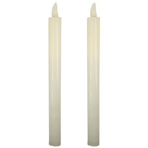 Cepewa 2x Stuks Dinerkaars Led-verlichting Met Timer 25 Cm ed Kaarsen