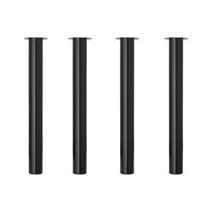 Furniture Legs Europe Ronde zwarte meubelpoot 72 cm (set van 4)